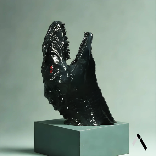 Godzila head decor