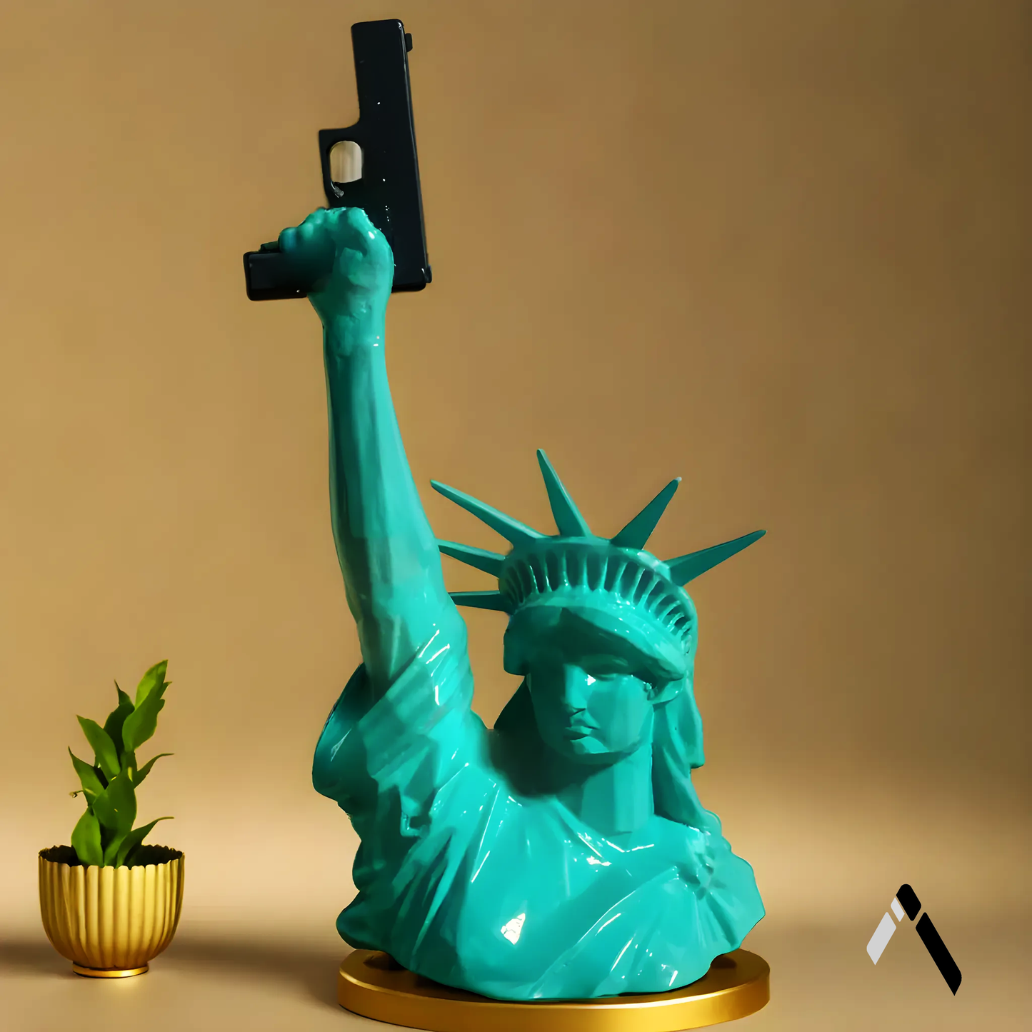 Statue of Liberty with Gun