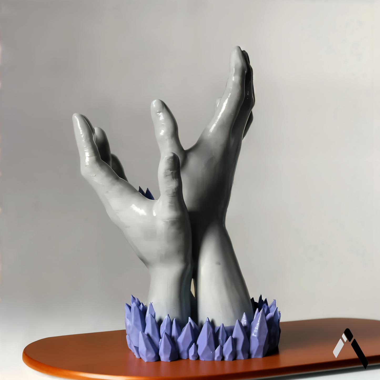 Crystal Hand Statue