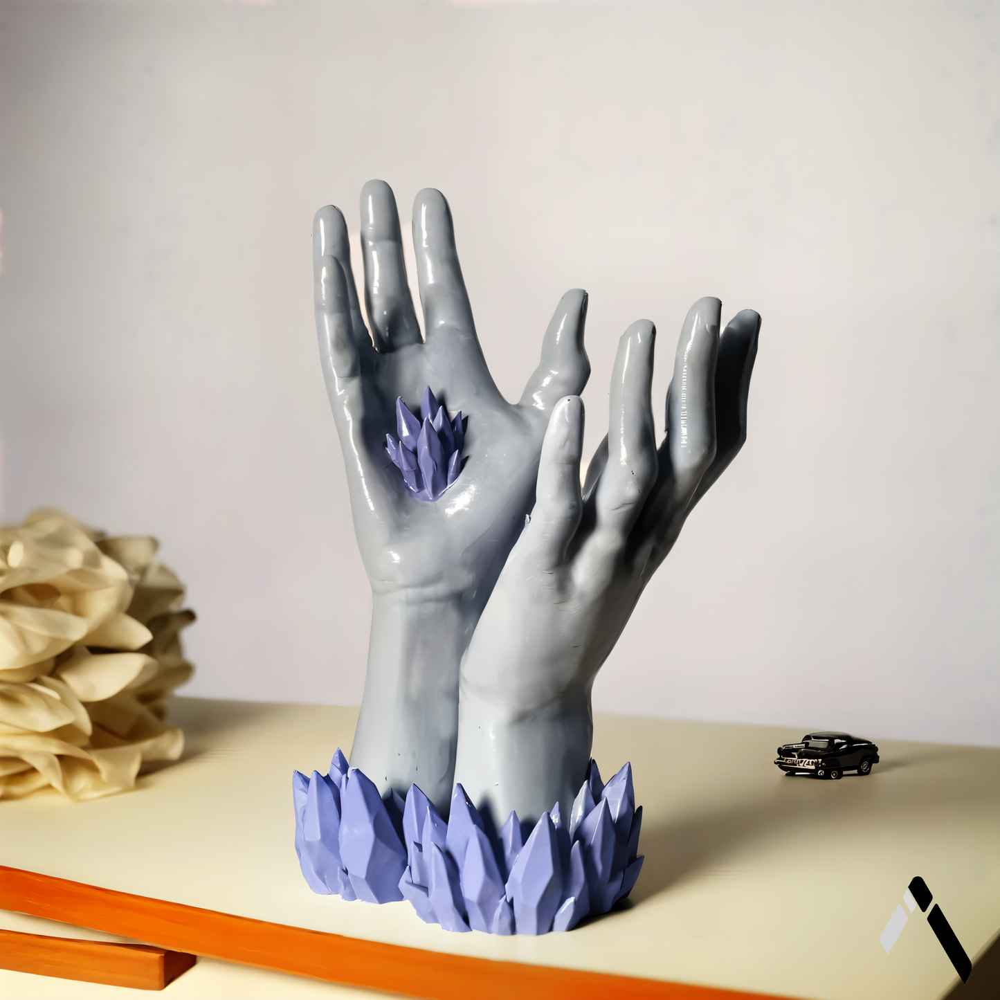 Crystal Hand Statue