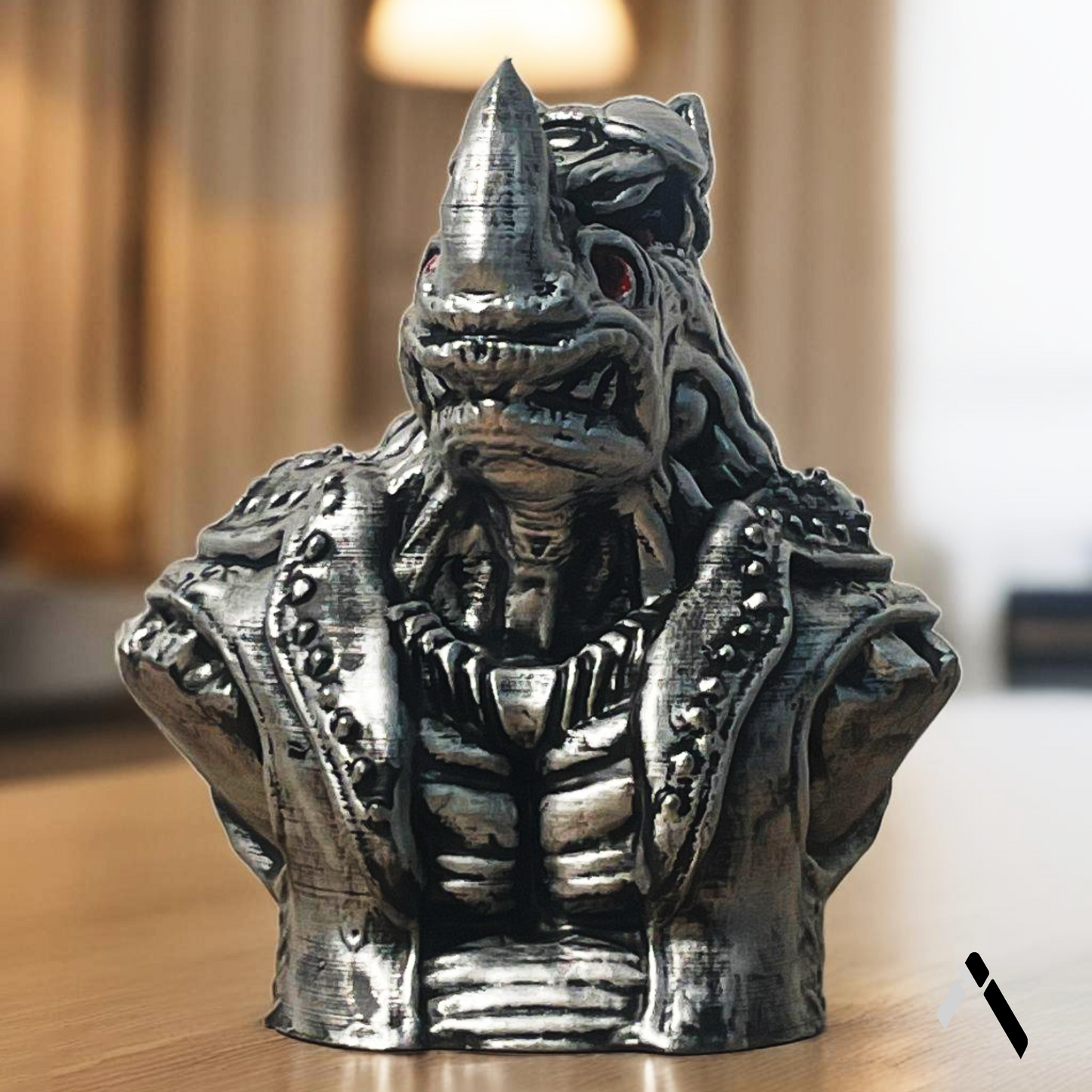 Resilient Marvel Rhino Bust Sculpture