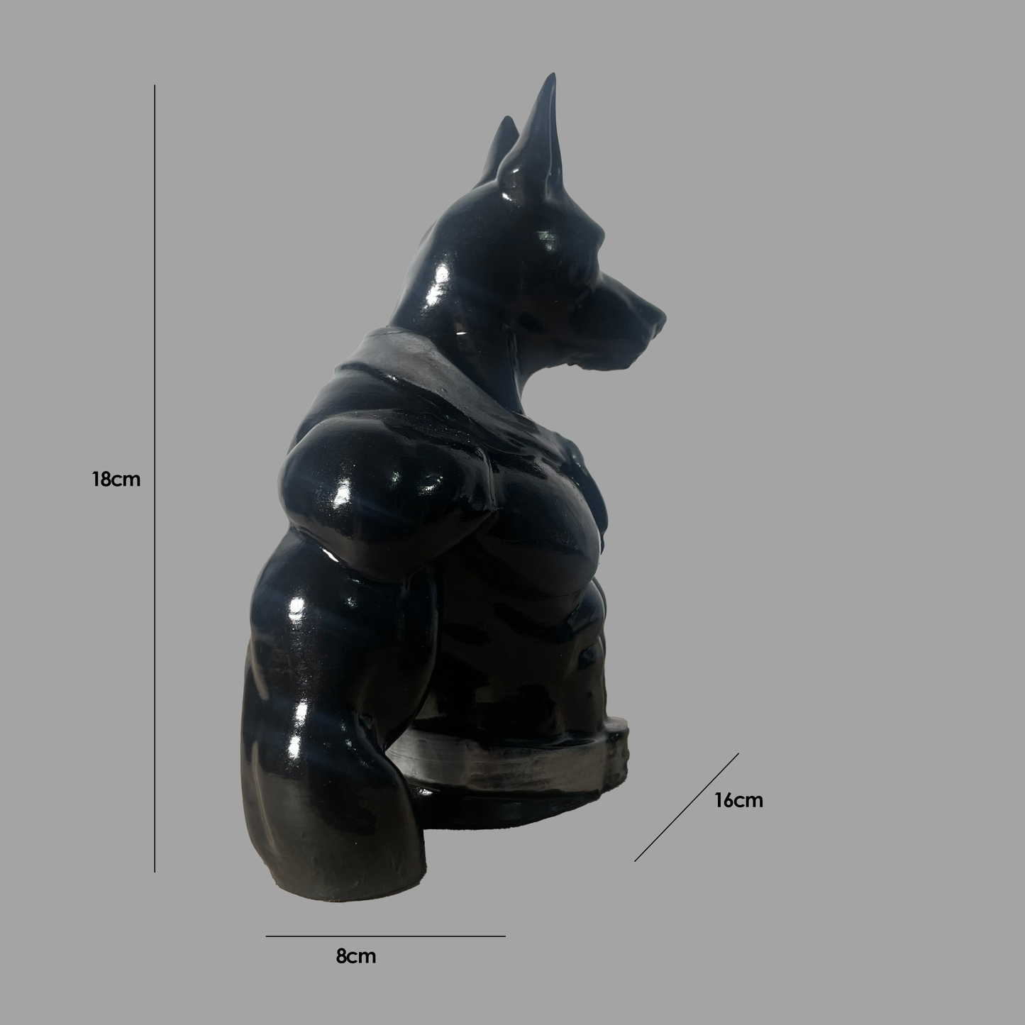 Egyptian Warrior Dog statue