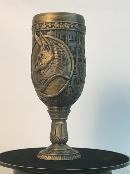 Egyptian Pharaoh Wine Glass Tabletop Décor Item